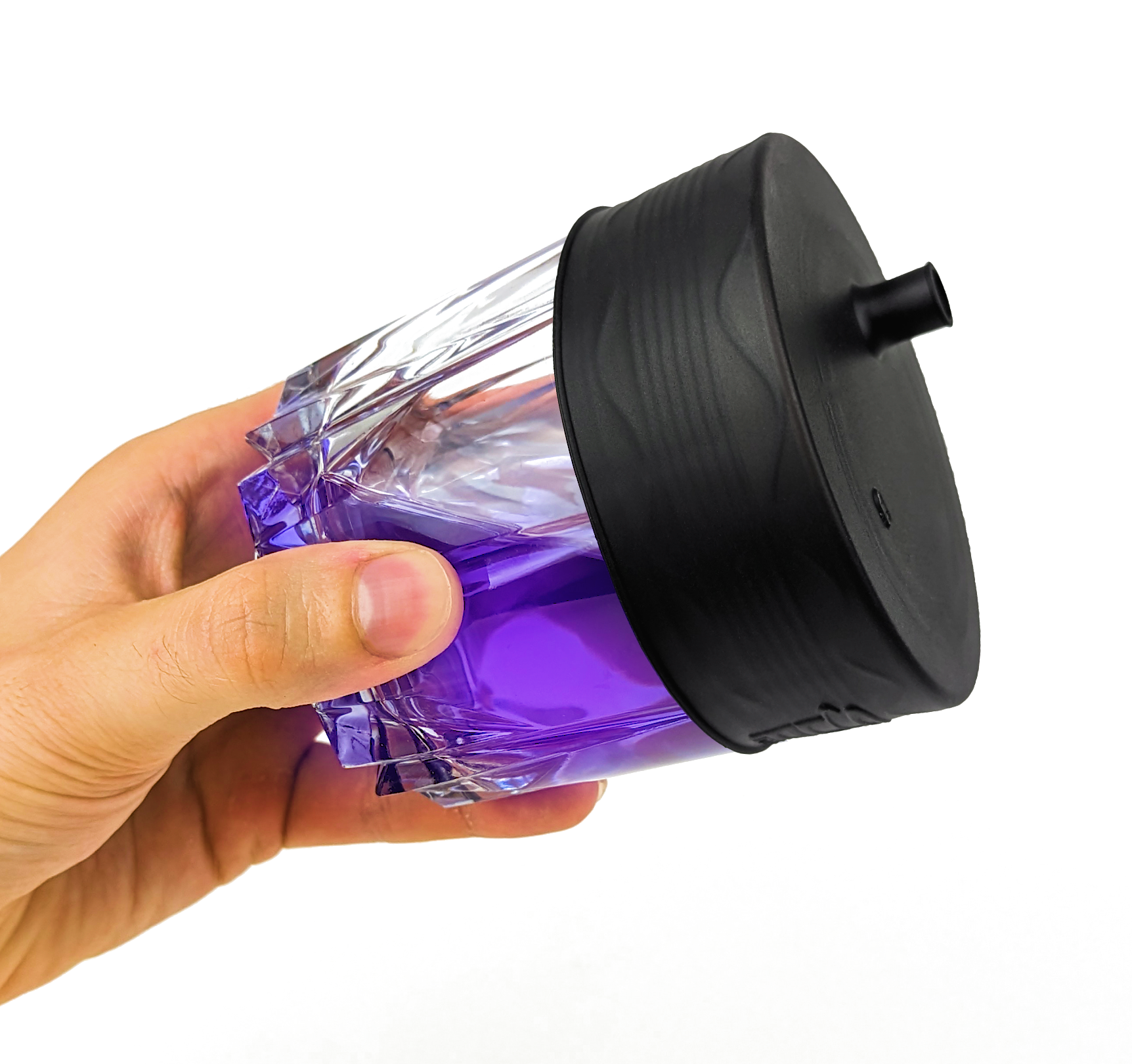 Capote de verre en silicone transparent sur un verre